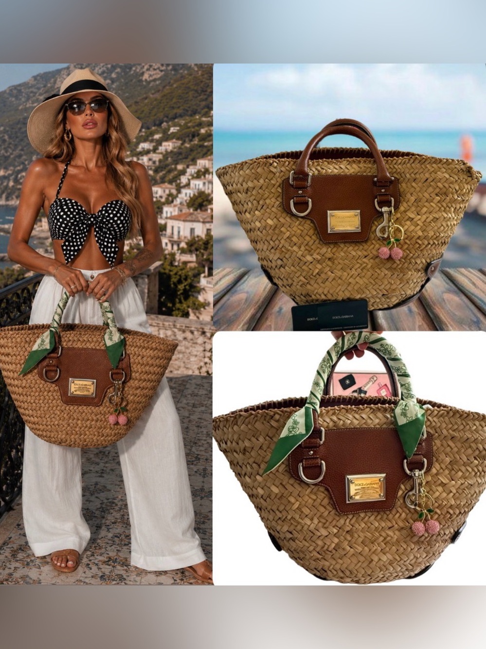 DOLCE & GABBANA women collection STRAW TOTE BAG “MISS TOOKIE”